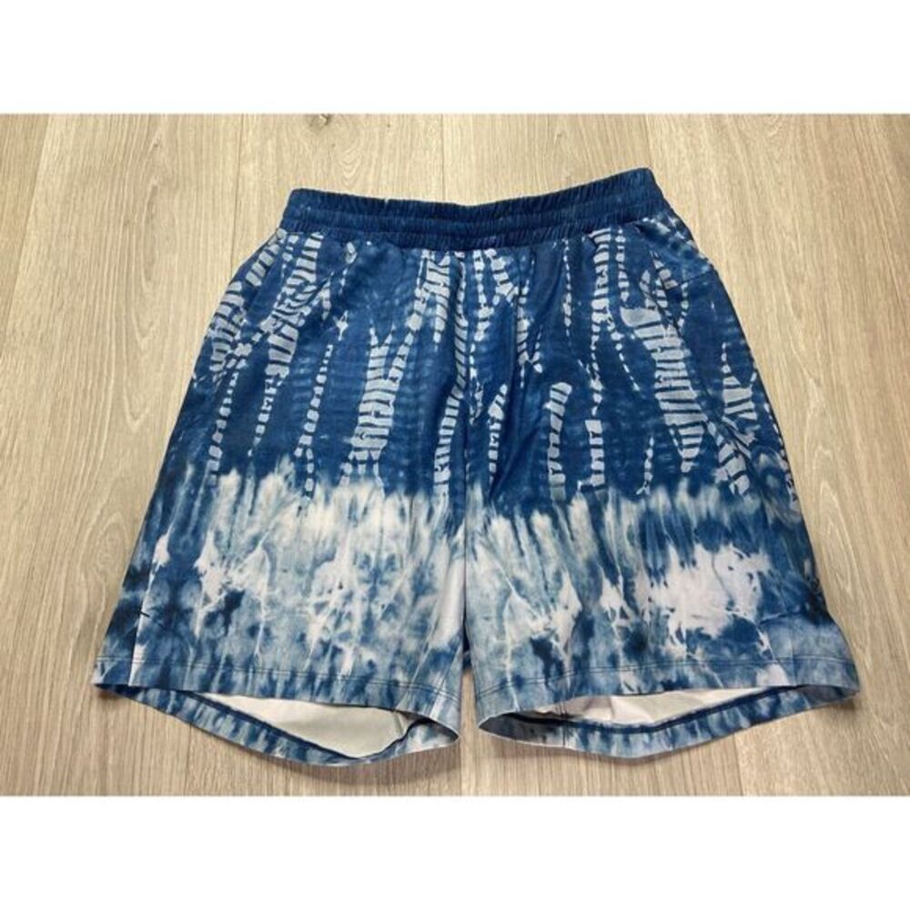 Lululemon Swim Trunk Short Men Medium Channel Cross  7" Indigo Tide Pool LM7AF7S